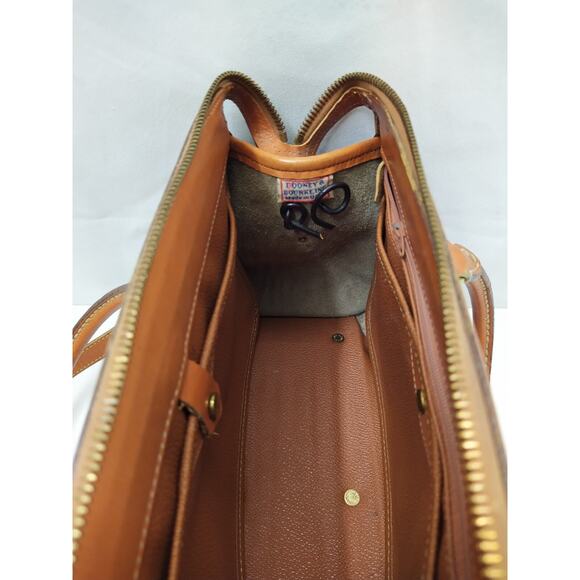 Dooney & Bourke Brown Gray Pebbled Leather Top Handle Satchel Shoulder Bag - Picture 14 of 16